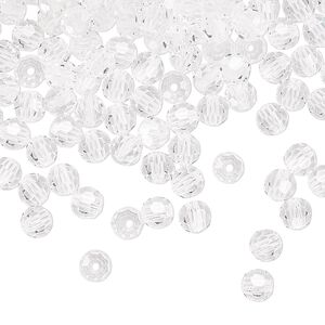 Bead 24pk crystal, Preciosa Czech crystal 4mm round