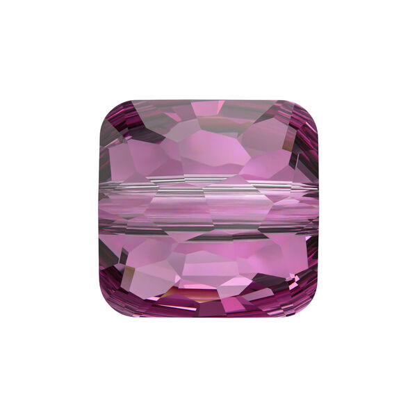 Bead 1pkg288 dark rose TCF™, Swarovski®, 6mm puffed square 5035 image number 0