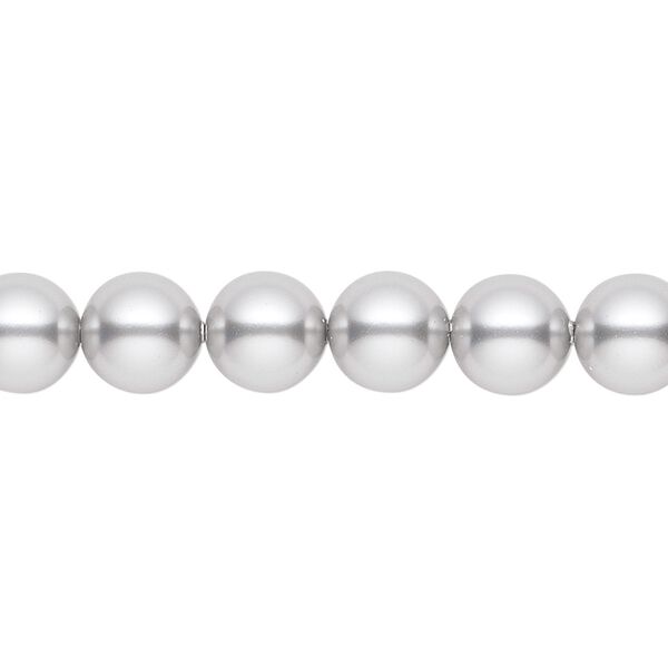 Pearl 250pk light grey, Crystal Passions® 8mm round 5810 image number 0