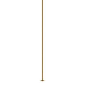 Head pin, antique gold-plated brass, 3 inches, 21 gauge. Sold per pkg of 500.