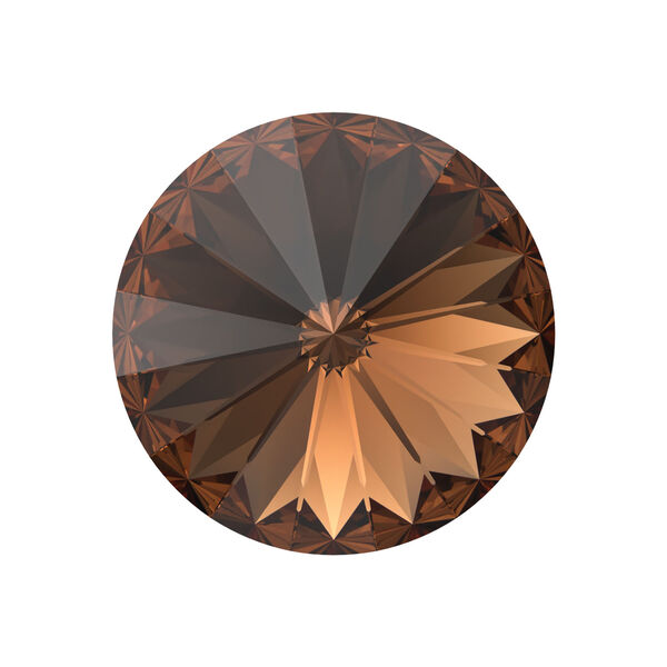 Chaton 1pkg144 smoked topaz foil back, Swarovski® ReCreated™, 14mm rivoli 1122 image number 0