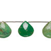 Chrysoprase 1pkg6, hand-cut top-drilled faceted puffed teardrop bead, 21x20mm-24x23mm image number 0