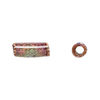 Bead, acrylic, multicolored, 16x7mm color-changing round tube with fancy design. Sold per pkg of 4. image number 0