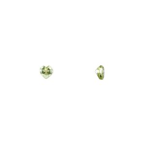 Peridot 1pkg4, hand-cut faceted heart gem natural 4mm