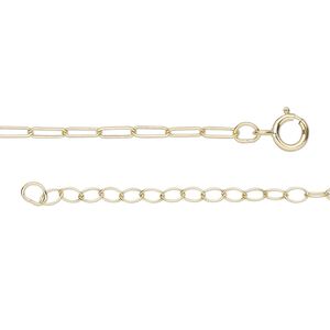 Chain 1pkg1 14Kt gold-filled cable, 1.8mm long / springring clasp, 18 inch
