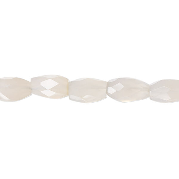 Blue chalcedony 1pkg1, hand-cut faceted oval bead natural C grade, 14 inch 10x5mm-12x7mm image number 0