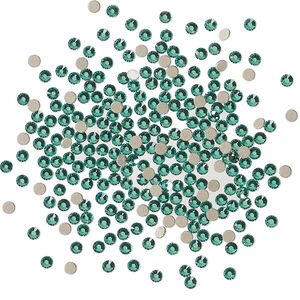 Flat back 1pkg144 Caribbean green foil back, Crystal Passions&reg; Regenerated 1.7-1.9mm rose round SS5 2058
