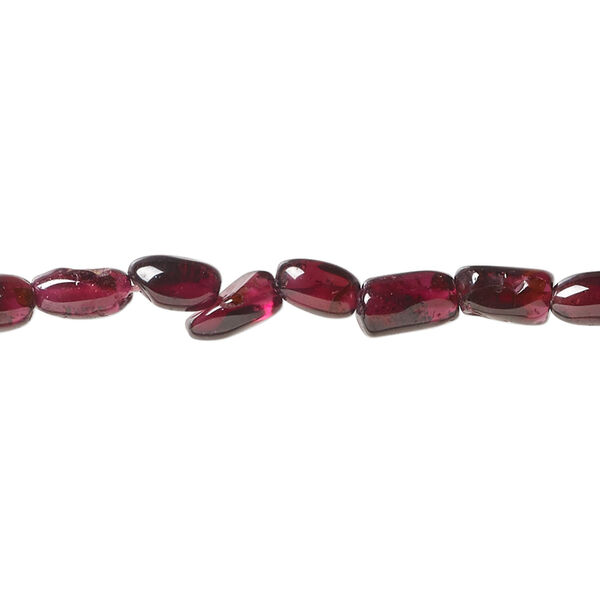 Rhodolite garnet 1pkg1, hand-cut oval / tube bead, 13 inch 6x3mm-9x5mm image number 0