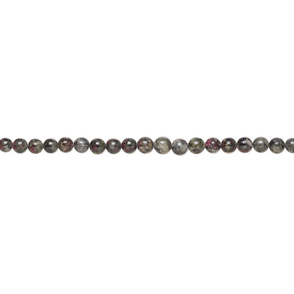Bead, kashgar garnet (natural), 4-7mm graduated hand-cut round with 0.4-1.4mm hole, B grade, Mohs hardness 7 to 7-1/2. Sold per 17-inch strand. image number 0