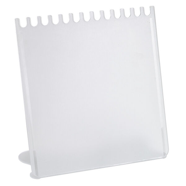 Display, chain and necklace, acrylic, frosted clear, 11-1/4 x 10-1/2 x 4-3/4 inches. Sold per pkg of 4. image number 0