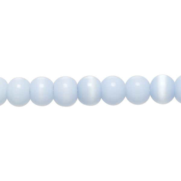Bead, cat's eye glass (fiber optic glass), light blue and violet, 6x4mm-8x6mm rondelle. Sold per 14-inch strand, approximately 65 beads. image number 0