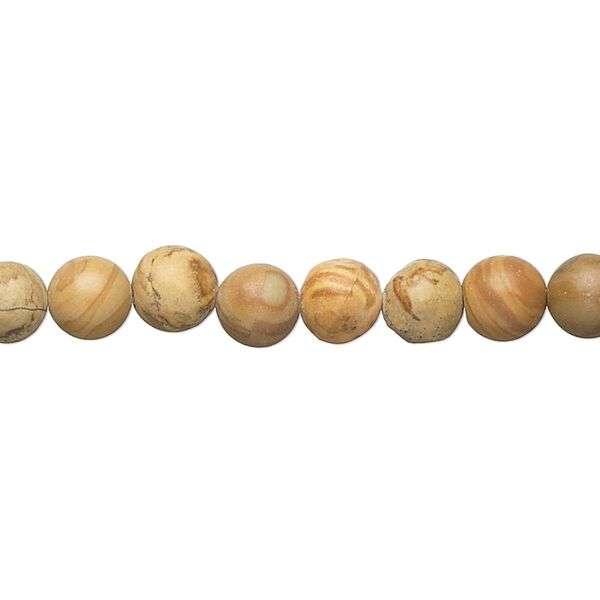 Tigerskin "jasper" 1pkg1, round bead natural 15 inch 4-6mm image number 0