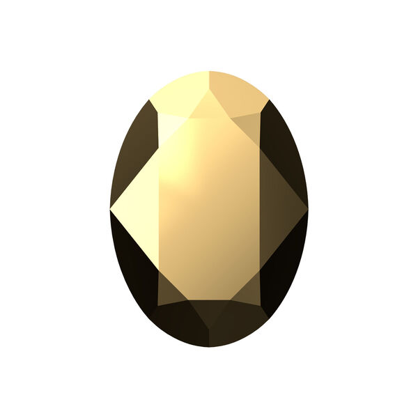 Fancy stone 1pkg144 crystal aurum foil back, Swarovski®, 14x10mm faceted oval 4120 image number 0