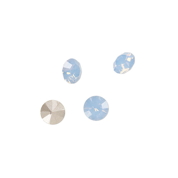 Chaton 12pk light sapphire opal foil back, Preciosa MAXIMA Czech crystal rhinestone 6.14-6.32mm round SS29 image number 0