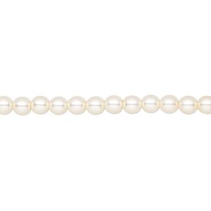 Pearl 50pk light creamrose, Preciosa Czech crystal 4mm round