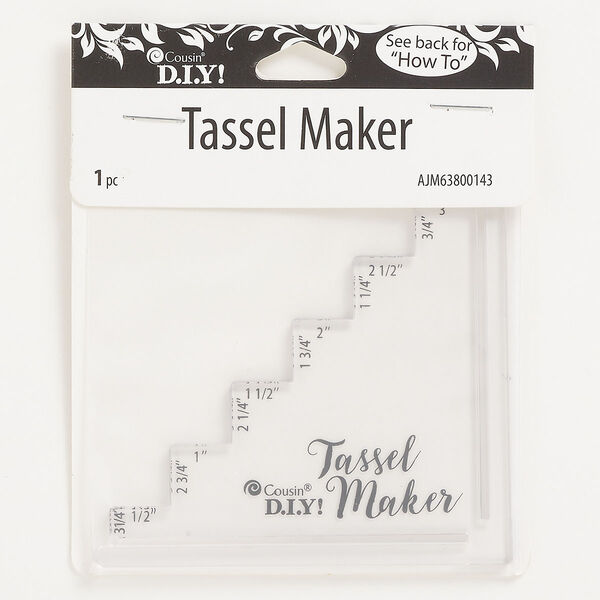 Tassel maker, acrylic, clear, 2 inches. Sold individually. image number 0