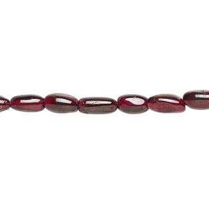 Garnet 1pkg1, hand-cut oval bead 15.5-16 inch 7x4mm-11x6mm