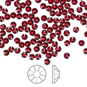 Flat back 1440pk light Siam foil back, Preciosa MAXIMA Czech crystal hotfix rhinestone 3-3.2mm chaton rose round SS12