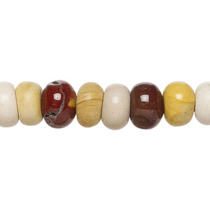 Moukaite jasper 1pkg1, uneven rondelle bead natural, 15 inch 9x4mm-10x7mm