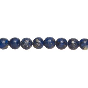Lapis lazuli 1pkg1, round bead 15 inch 5-7mm