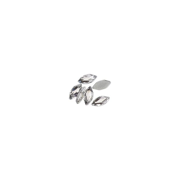 Flat back 6pk crystal foil back, Crystal Passions® hotfix 4x1.8mm marquise jewel 2201 image number 0