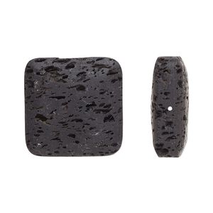 Lava rock 1pkg2, square bead 20mm