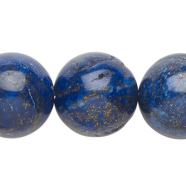 Lapis lazuli 1pkg1, uneven round bead, 15 inch 19-20mm image number 0