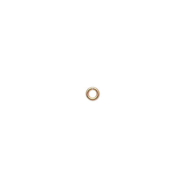 Jump ring, 14Kt gold-filled, 3.3mm round, 1.8mm inside diameter, 20 gauge. Sold per pkg of 20. image number 0