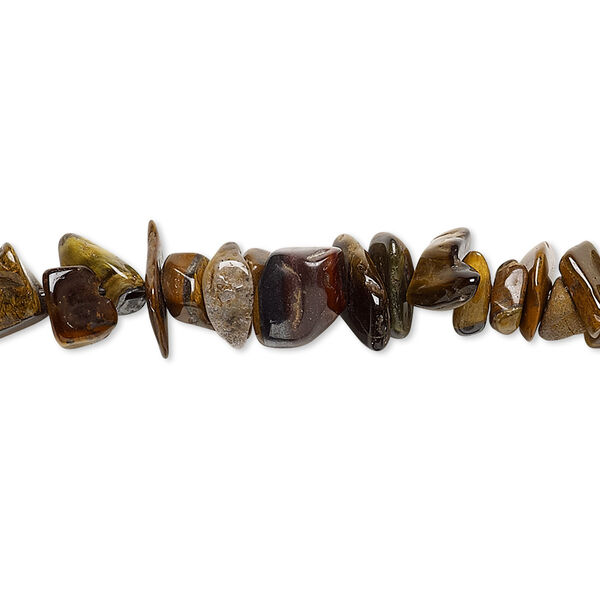 Tigereye 1pkg1, chip bead natural C- grade, 15 inch small image number 0