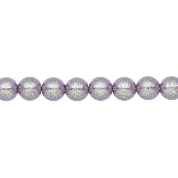 Pearl 200pk pearlescent violet, Preciosa Czech crystal 6mm round image number 0