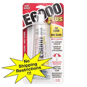 Adhesive, E6000® Plus, pkg/0.9-fluid-ounce tube.