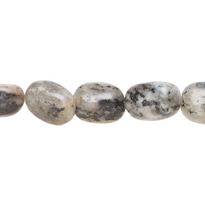 Pink sesame jasper 1pkg1, nugget bead natural, 15 inch mini to small