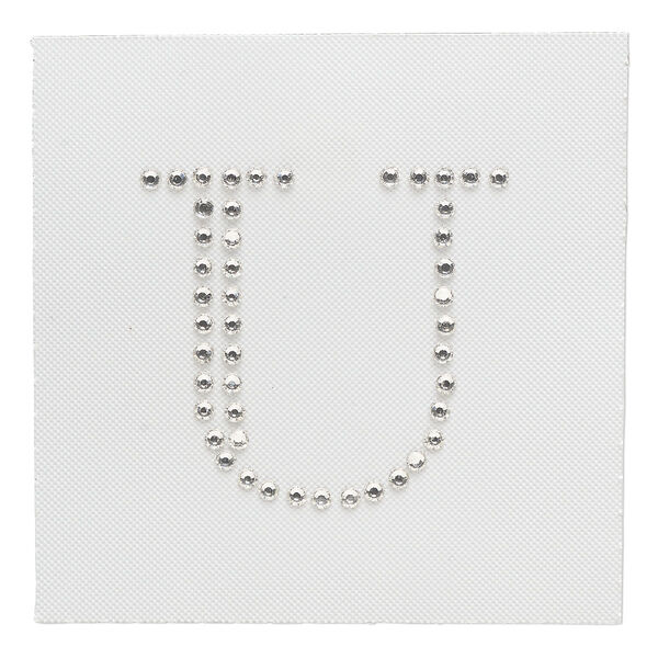 Iron-on transfer 1pk crystal clear, Preciosa Czech crystal 35.5x33.5mm "U" image number 0