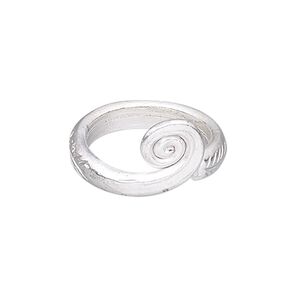 Ring, Hill Tribes, silver-plated copper, 12mm wide with swirl design, size 7-1/2. Sold individually.