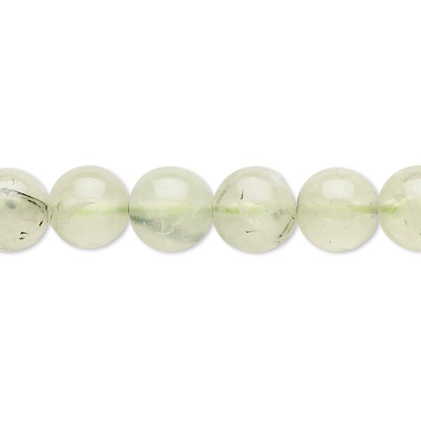 Prehnite 1pkg1, round bead natural 15 inch 8-9mm image number 0