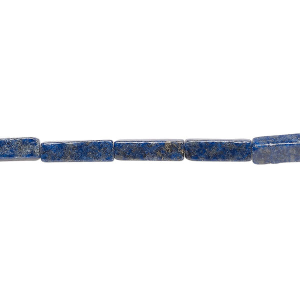 Bead, lapis lazuli (natural), 9x2mm-10x3mm square tube, C grade, Mohs hardness 5 to 6. Sold per 16-inch strand. image number 0