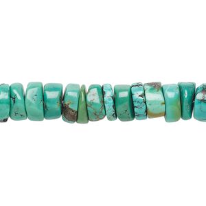 Turquoise 1pkg1, heishi bead 15.5-16 inch 7x2mm-8x4mm