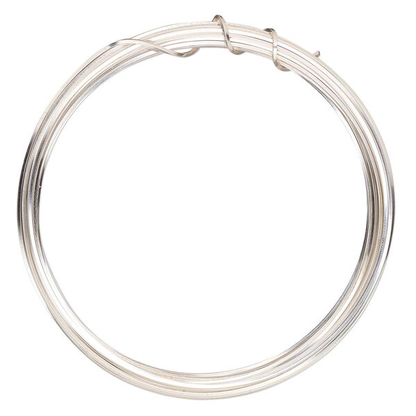 Wire, ParaWire™, silver-plated copper, square, 21 gauge. Sold per 4-yard section. image number 0