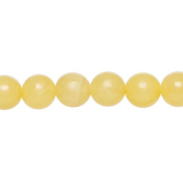 Yellow calcite 1pkg1, round bead, 15.5-16 inch 8mm image number 0