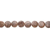 Brown marble 1pkg1, puffed flat round bead natural, 15 inch 21-25mm image number 1