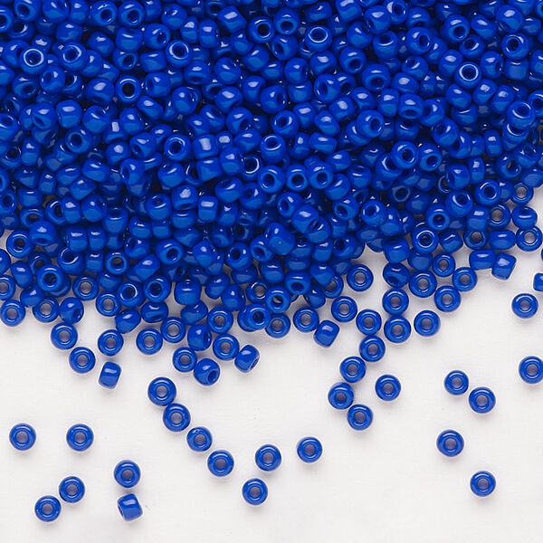 Seed bead, Dyna-Mites™, glass, pkg/1/2kg, #11 round, opaque dark blue, (738 11/0 RR). image number 0