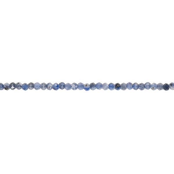 Bead, sodalite (natural), 2x1mm-2mm hand-cut faceted rondelle, B grade, Mohs hardness 5 to 6. Sold per 13-inch strand. image number 0
