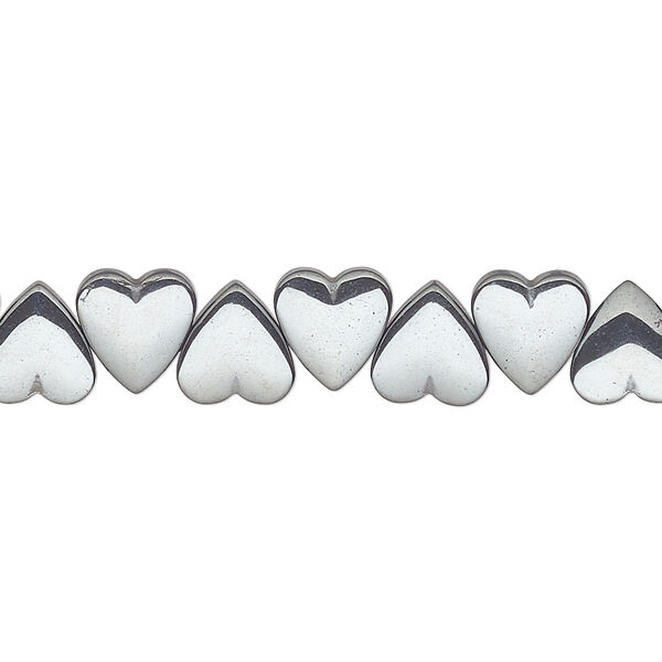 Bead, Hemalyke™ (manmade), 8mm side-drilled heart. Sold per 16-inch strand. image number 0