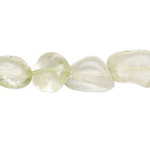 Ice flake quartz 1pkg1, crackle nugget bead 15.5-16 inch small