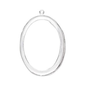 Focal, fine silver, 31x23mm oval with open back and 30x22mm oval setting. Sold individually.
