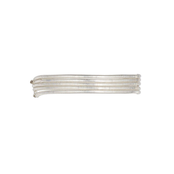 French wire, Beadalon®, sterling silver, 0.6mm tube. Sold per approximately 12-inch strand. image number 0