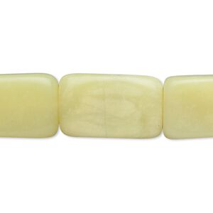 Olive new "jade" 1pkg1, rounded flat rectangle bead natural 15.5-16 inch 19x14mm-21x14mm