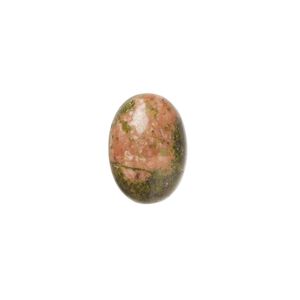 Unakite 1pkg6, calibrated oval cab natural 14x10mm