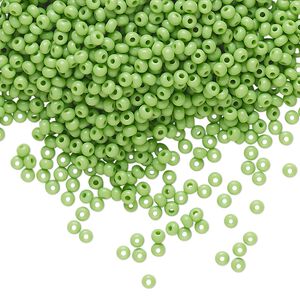 Seed bead, Preciosa Ornela Czech glass, pkg/50g, #11 rocaille, opaque mint green, (53230).