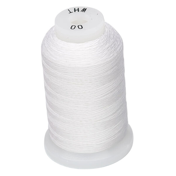 Thread, Purely Silk™, white, size OO. Sold per 695-yard spool. image number 0
